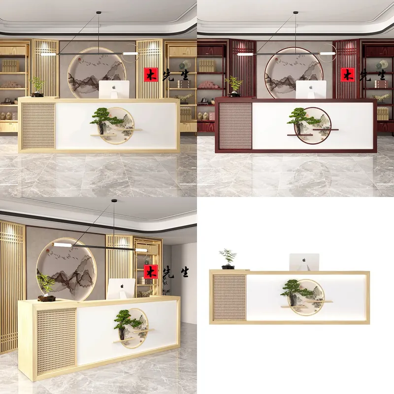 Wellness Spa With Hotel - Masif Ahşap Resepsiyon Bankosu Yeni Çin