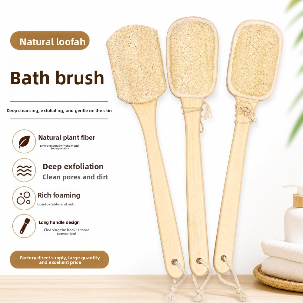 Body Loofah Natural - Çift Taraflı Doğal Lif Banyo Fırçası