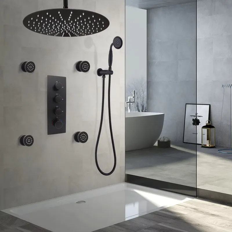 Spa & Wellness Zámeček Petrovice - 4 Parçalı Mat Siyah Seramik Ayarlanabilir